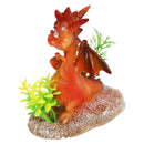 aquarium decoratie Boon aqua deco ornament draak rood 8,5cm
