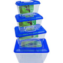 Aquarium benodigdheden Boon aquariums plastic met blauwe deksel