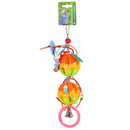 Vogelspeelgoed Boon ballen, bel, ring, raffiasliert 33cm
