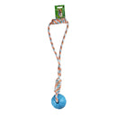 Water speelgoed apporteerbal + lus EVA drijvend blauw 45/9cm