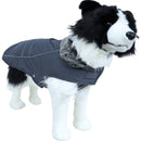 Honden jassen Boony hondenjas parka bontkraag grijs