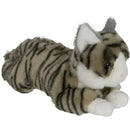 Boony natural decorations kat pluche liggend grijs 30 cm