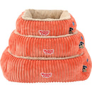 Honden/kattenmanden Woezel en Pip slaapmanden Divans Corduroy Vierkant roze/Orange