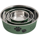Honden/katten voer/water bakken Jack and vanilla voer/waterbakken pootprint bot groen