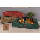 Honden/katten kussens Boony est 1941 premium ligkussen orthopedisch green velvet