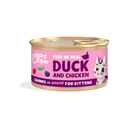 Kattenvoeding natvoer Edgard & Cooper Cat Kitten Duck And Chicken Chunks In Sauce 18 x 85 gr