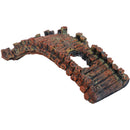 Aquarium decoratie Boon aqua deco ornament polyresin oude brug met 2 gaten bruin, 17 cm.