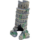 Aquarium decoratie Boon aqua deco ornament polyresin toren van Pisa groen, 15x11x22 cm.