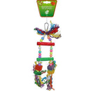 Vogelspeelgoed touwladder met kralen 2-traps, 25 cm - Dierplezier.nl