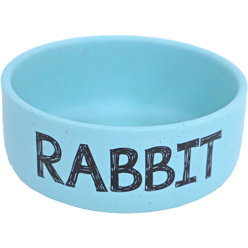 Boon konijnen eetbak steen RABBIT mat mintblauw 12 cm.