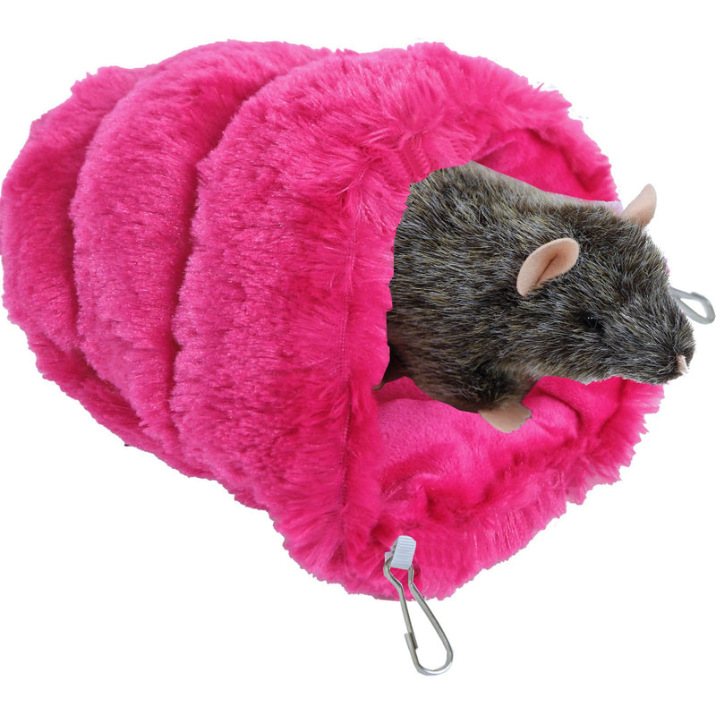 Hamster slaapzak pluche roze, 25 cm.