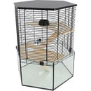 Boon Interzoo hamsterkooi Vision Hexo Zwart - Dierplezier.nl