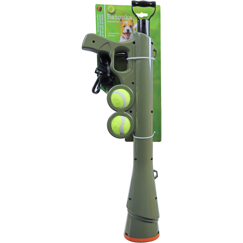Boon bazooka tennisbalschieter met 2 tennisballen, 65 cm.