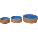Hondeneetbak steen beige/blauw