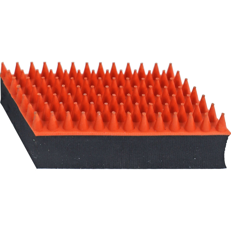 Boon massageborstel rubber oranje/zwart, 13 cm.