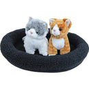 Boon kattenslaapmand schapenwol zwart, 48 cm.