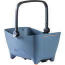 Basil fietsmand Buddy met kussen voor achterop, blauw.