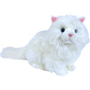 Boony 'Natural Decoration' pluche kat 30 cm, wit zittend.