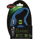 Flexi rollijn CLASSIC cord XS, 3 meter blauw. - Dierplezier.nl