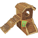 Hamsterknaaghuis met loopbrug  17 cm. - Dierplezier.nl