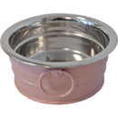 Hondenbak RVS/metaal 'Brocante' roze, 13 cm. - Dierplezier.nl