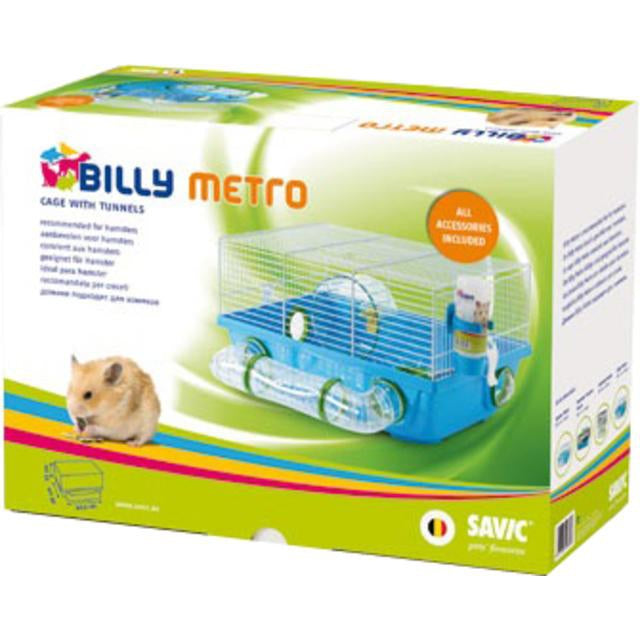 Savic hamsterkooi Billy metro, blauw. - Dierplezier.nl