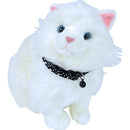 Boon Kattenhalsband nylon met ruche stip, zwart - Dierplezier.nl