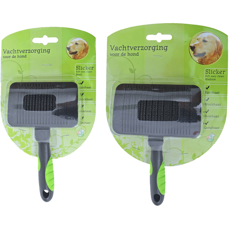 vachtverzorging hond hondenborstel slicker soft easy clean