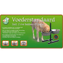 H-standaard met RVS bakken - Dierplezier.nl