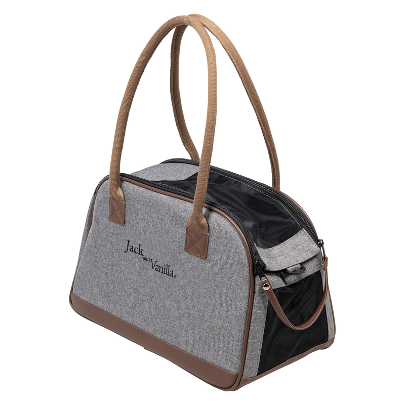 Transpoort tas Honden/katten JV BIZOU Draagtas Grijs/Bruin-41x20x25cm