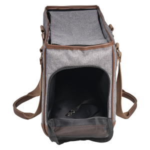 Transpoort tas Honden/katten JV BIZOU Draagtas Grijs/Bruin-39x18x26cm