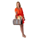 Transpoort tas Honden/katten JV BIZOU Draagtas Grijs/Bruin-39x18x26cm