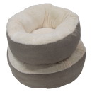 Honden/kattenmanden  JV Nimba Hoge mand zandkleur met zeer zachte bonte witte binnen vacht. ( verkrijgbaar in 2 maten )