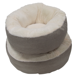 Honden/kattenmanden  JV Nimba Hoge mand zandkleur met zeer zachte bonte witte binnen vacht. ( verkrijgbaar in 2 maten )