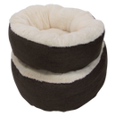 Honden/kattenmanden  JV Nimba Hoge mand bruin met zeer zachte bonte witte binnen vacht. ( verkrijgbaar in 2 maten )