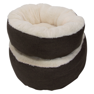 Honden/kattenmanden  JV Nimba Hoge mand bruin met zeer zachte bonte witte binnen vacht. ( verkrijgbaar in 2 maten )