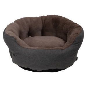Honden/kattenmanden  JV Nimba Sofa Grijs/Beige  Binnen voering Donker Bruin ( Verkrijgbaar in 3 maten )