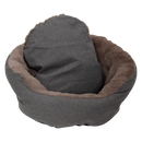 Honden/kattenmanden  JV Nimba Sofa Grijs/Beige  Binnen voering Donker Bruin ( Verkrijgbaar in 3 maten )
