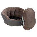 Honden/kattenmanden  JV Nimba Sofa Grijs/Beige  Binnen voering Donker Bruin ( Verkrijgbaar in 3 maten )