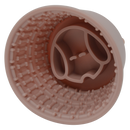 Voederbakken/Waterbakken schrokbak JV House of Colors BONAPP(5th) Voerbak Hond antislip Siliconen Slow Feeder Hoge Hondenkom met Zuignap Bruin Ø15,5×10 cm