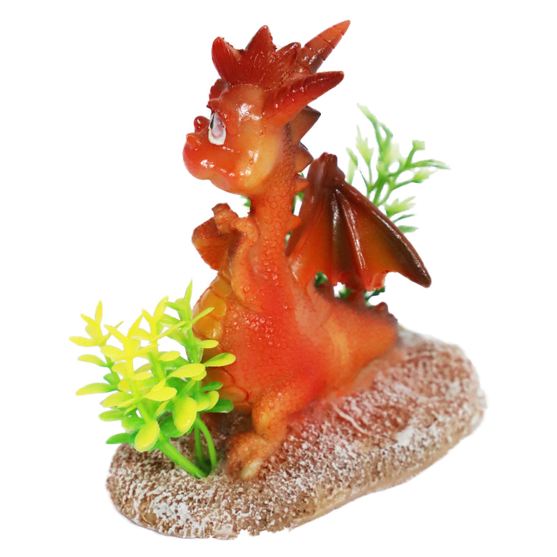 aquarium decoratie Boon aqua deco ornament draak rood 8,5cm