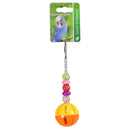 Vogelspeelgoed Boon bal + bel + kralen plastic 16cm