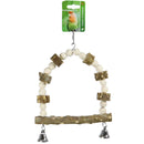 Vogelspeelgoed Boon schommel peperhout, houtkralen, bel 30cm