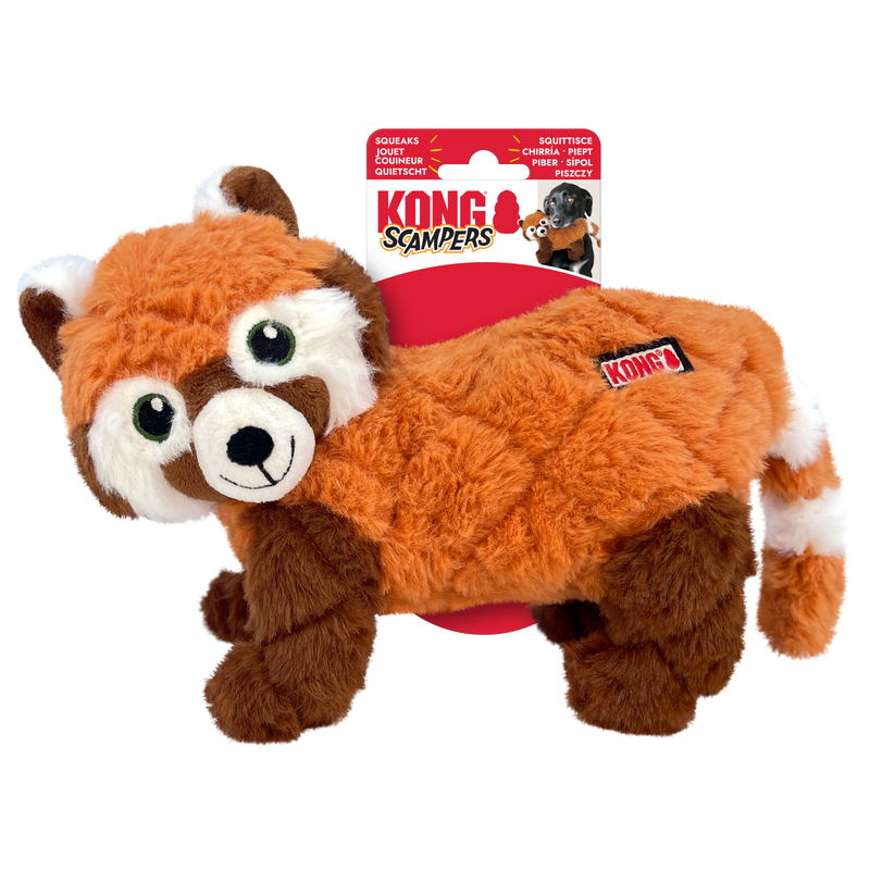 Honden speelgoed speeltjes Kong hond scampers red panda medium