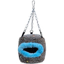 Vogelspeelgoed Boon vogelnest hangbaar ton-model 14 cm, bruin/blauw.