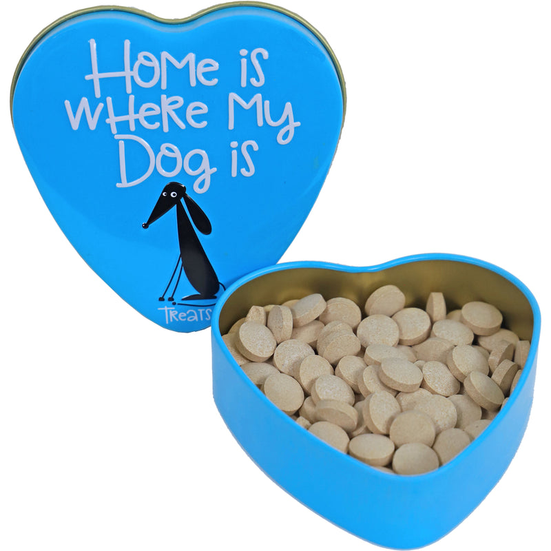 Sanal hond yeast calcium blik, 60 gram 'Home is where my dog is'.