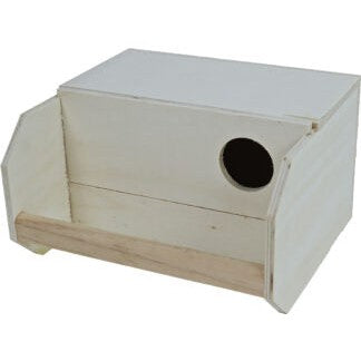 Broedblok hout Parkiet Liggend