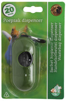 Honden poepzakjeshouder Boon poepzak dispenser inclusief 20 zakjes groen