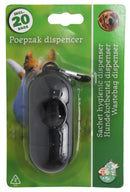 Honden poepzakjeshouder Boon poepzak dispenser inclusief 20 zakjes zwart