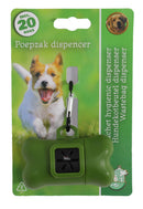 Honden poepzakjeshouder Boon poepzak dispenser bot inclusief 20 zakjes groen